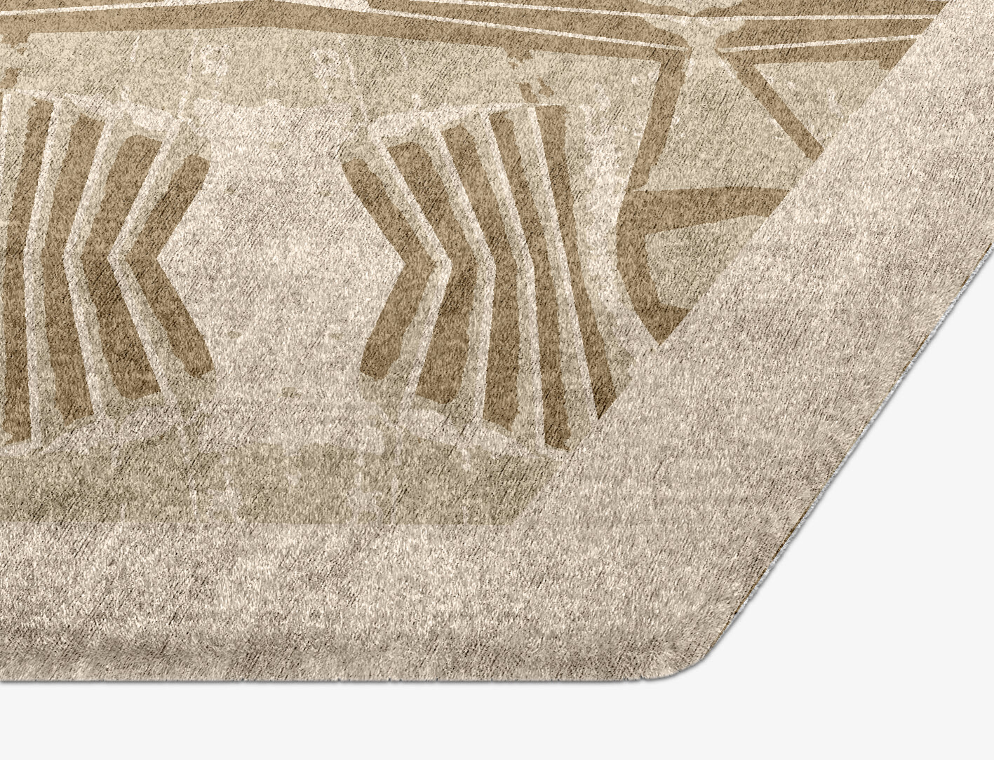 Simplicity Origami Hexagon Hand Knotted Bamboo Silk Custom Rug by Rug Artisan