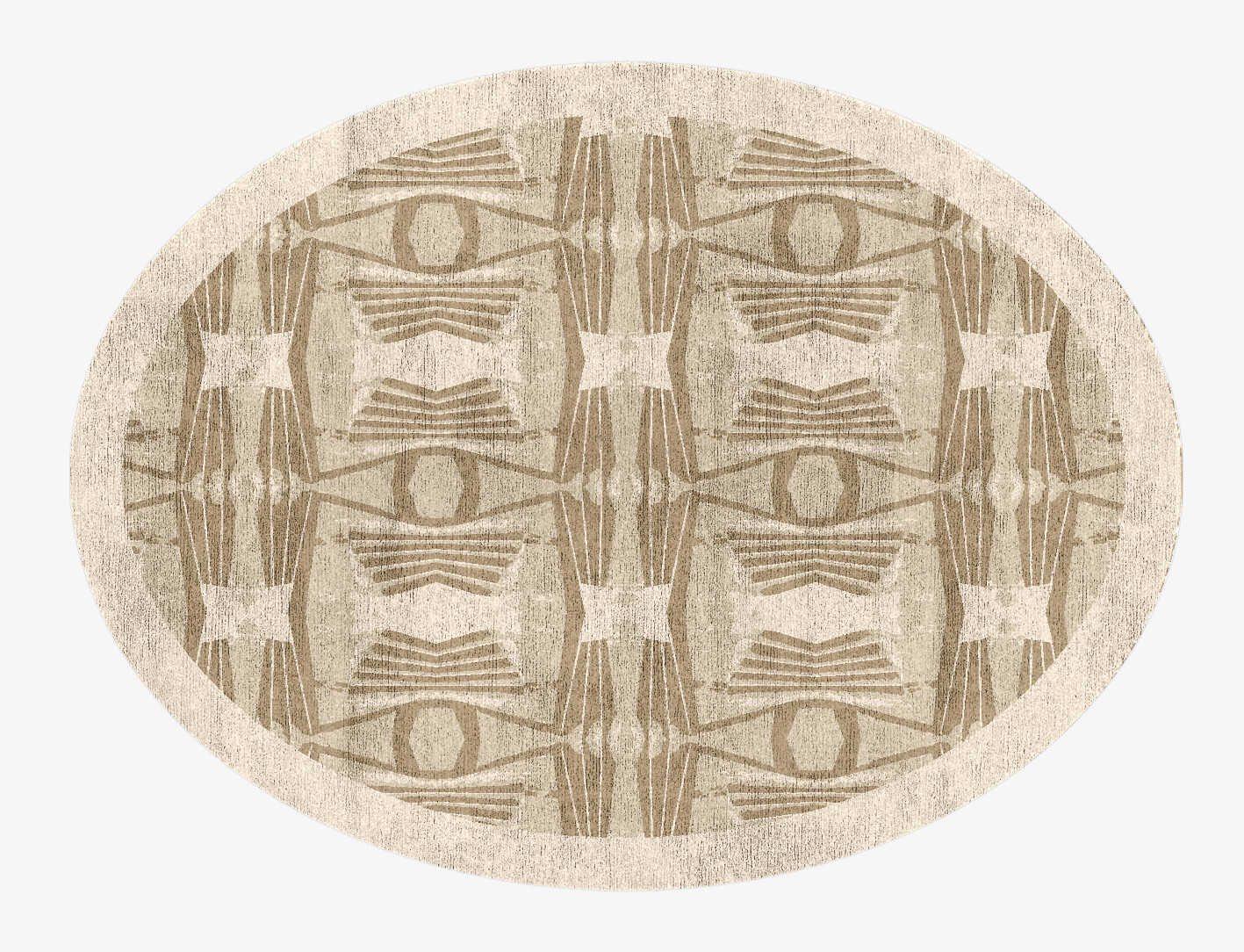 Simplicity Origami Oval Hand Knotted Bamboo Silk Custom Rug by Rug Artisan