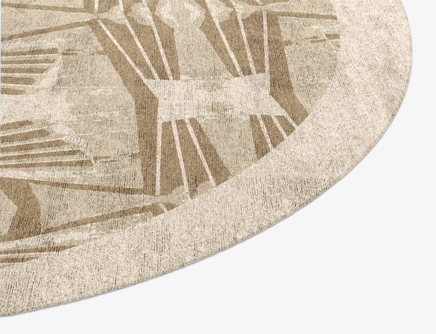 Simplicity Origami Oval Hand Knotted Bamboo Silk Custom Rug by Rug Artisan