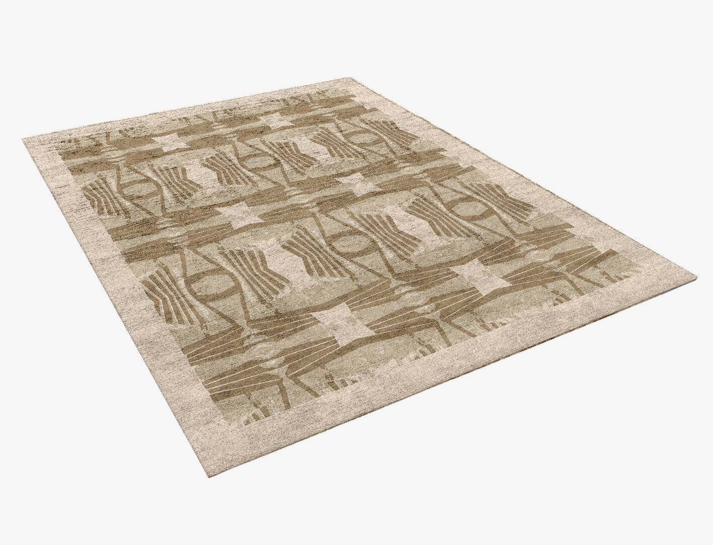 Simplicity Origami Rectangle Hand Knotted Bamboo Silk Custom Rug by Rug Artisan
