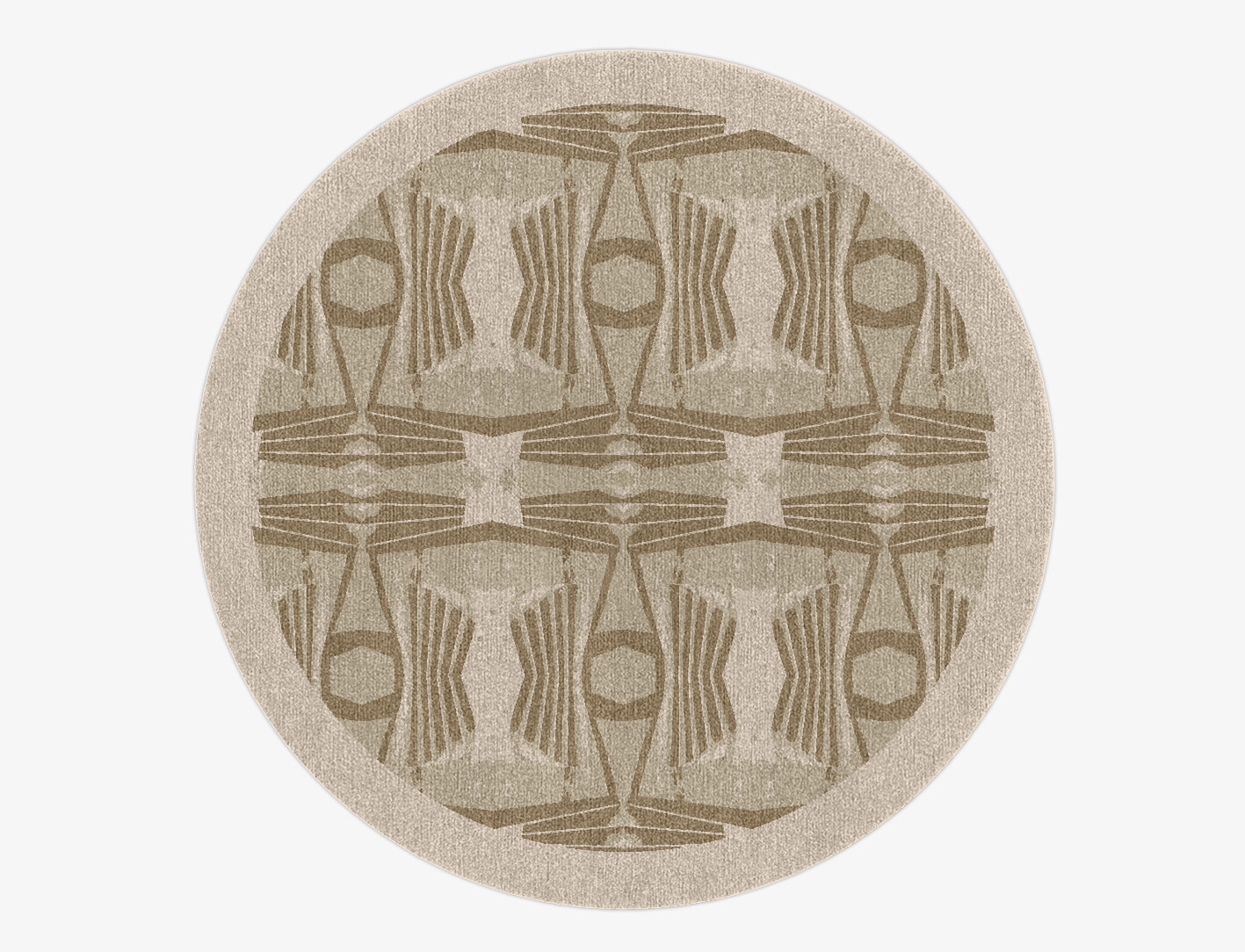 Simplicity Origami Round Hand Knotted Tibetan Wool Custom Rug by Rug Artisan