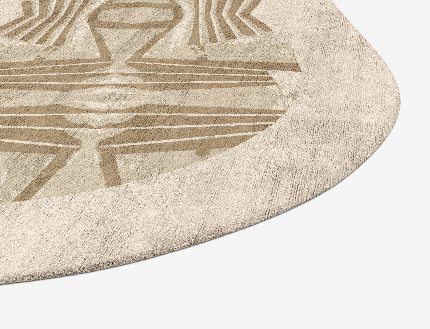Simplicity Origami Oblong Hand Tufted Bamboo Silk Custom Rug by Rug Artisan