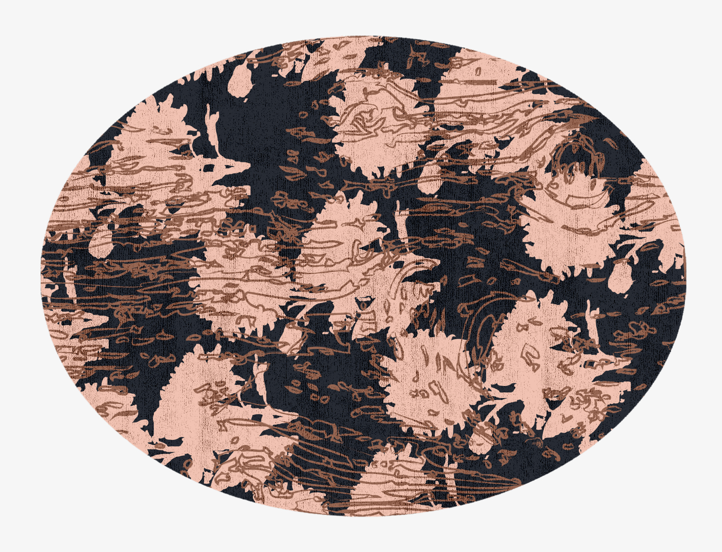 Sinopia Floral Oval Hand Knotted Bamboo Silk Custom Rug by Rug Artisan