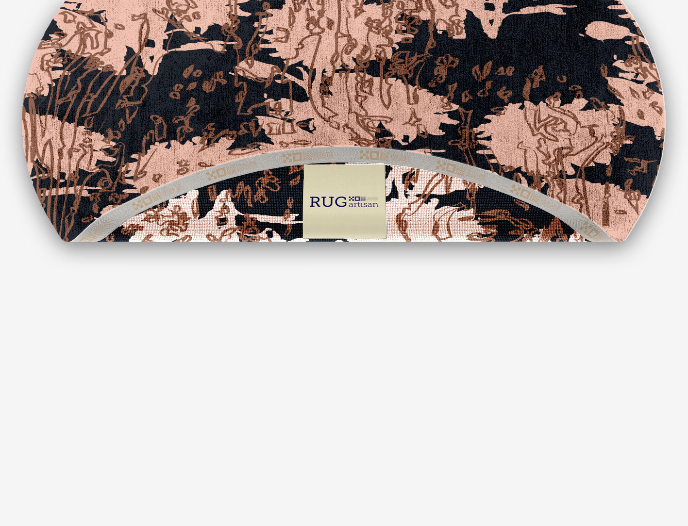 Sinopia Floral Oval Hand Knotted Bamboo Silk Custom Rug by Rug Artisan