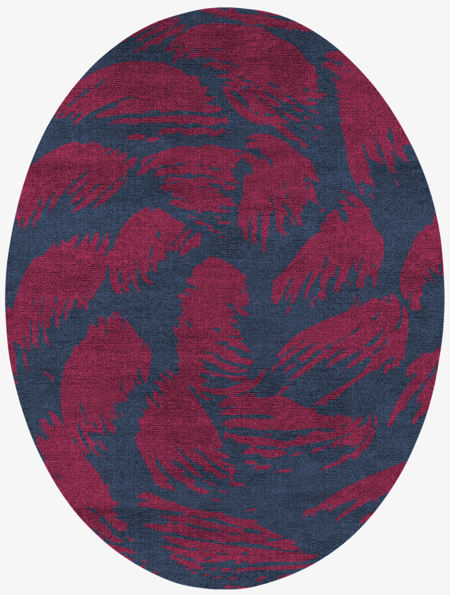 Skein Abstract Oval Flatweave Bamboo Silk Custom Rug by Rug Artisan