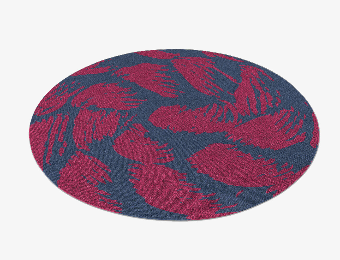 Skein Abstract Round Flatweave New Zealand Wool Custom Rug by Rug Artisan