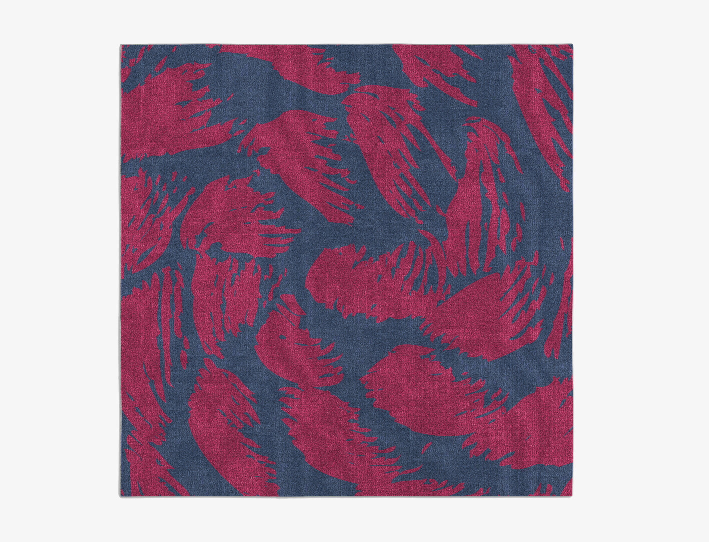 Skein Abstract Square Flatweave New Zealand Wool Custom Rug by Rug Artisan