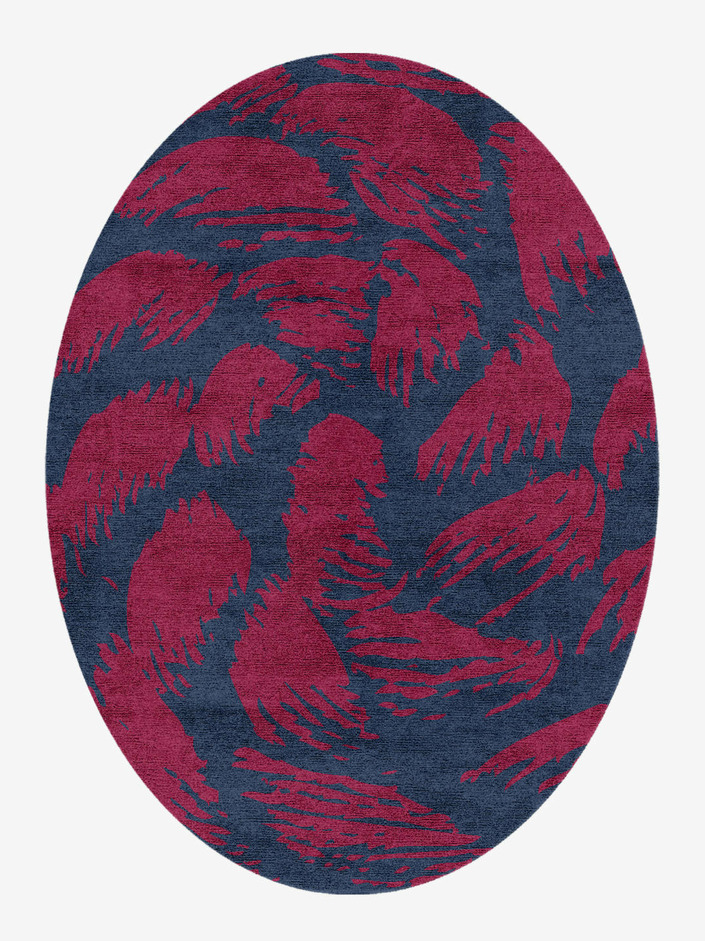 Skein Abstract Oval Hand Knotted Bamboo Silk Custom Rug by Rug Artisan