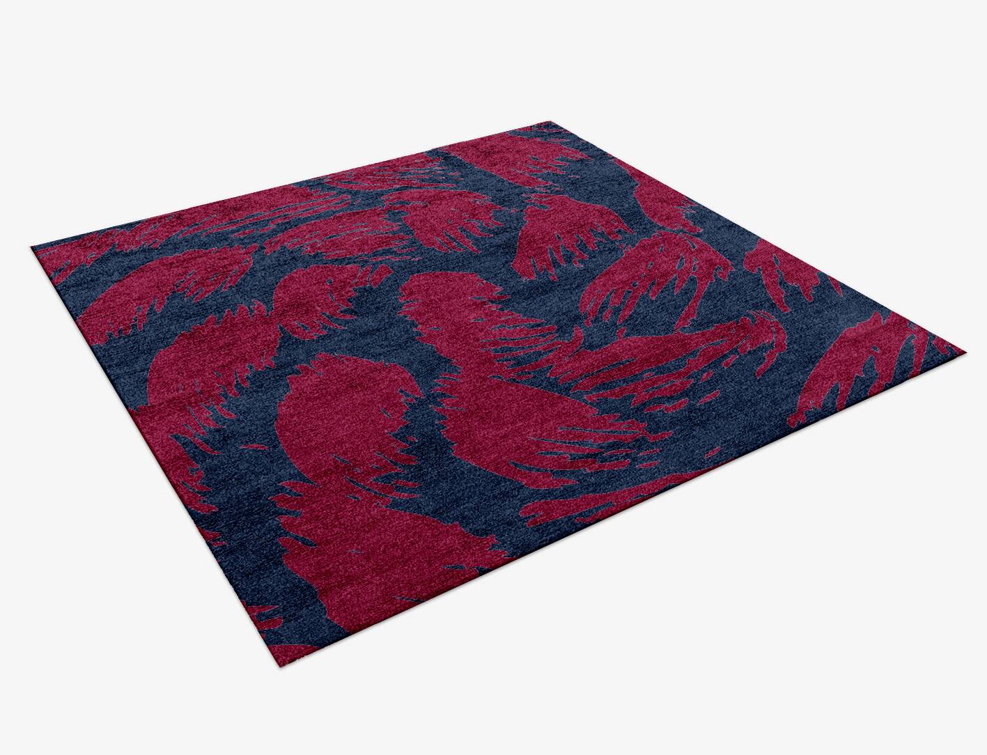 Skein Abstract Square Hand Knotted Bamboo Silk Custom Rug by Rug Artisan