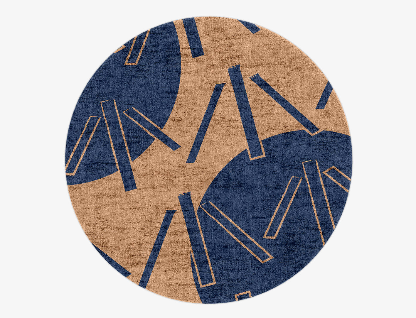 Skelf Kid Round Hand Knotted Bamboo Silk Custom Rug by Rug Artisan
