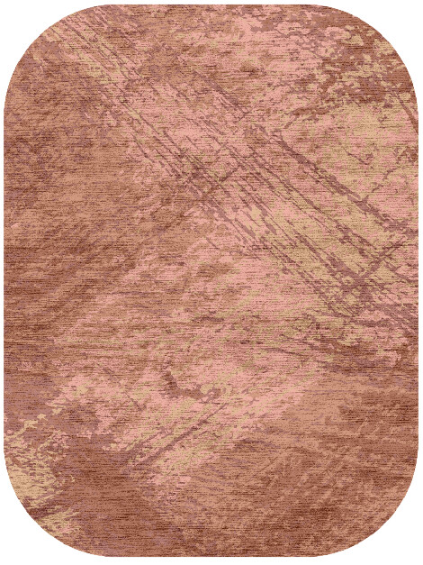 Sketch Brush Strokes Oblong Hand Knotted Bamboo Silk Custom Rug by Rug Artisan