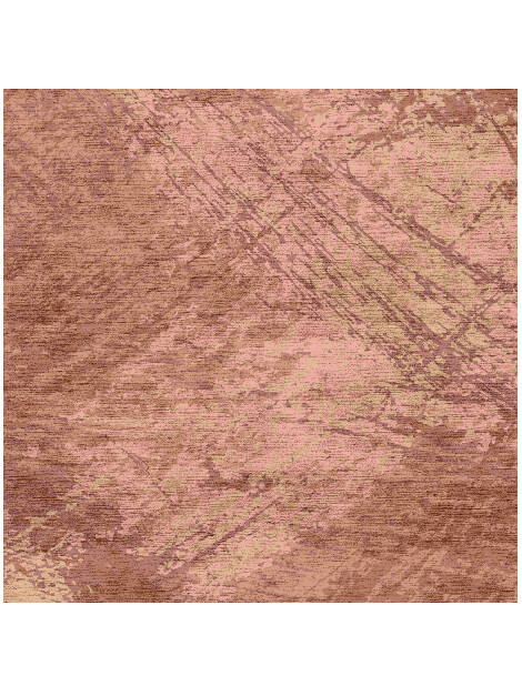 Sketch Brush Strokes Square Hand Knotted Bamboo Silk Custom Rug by Rug Artisan