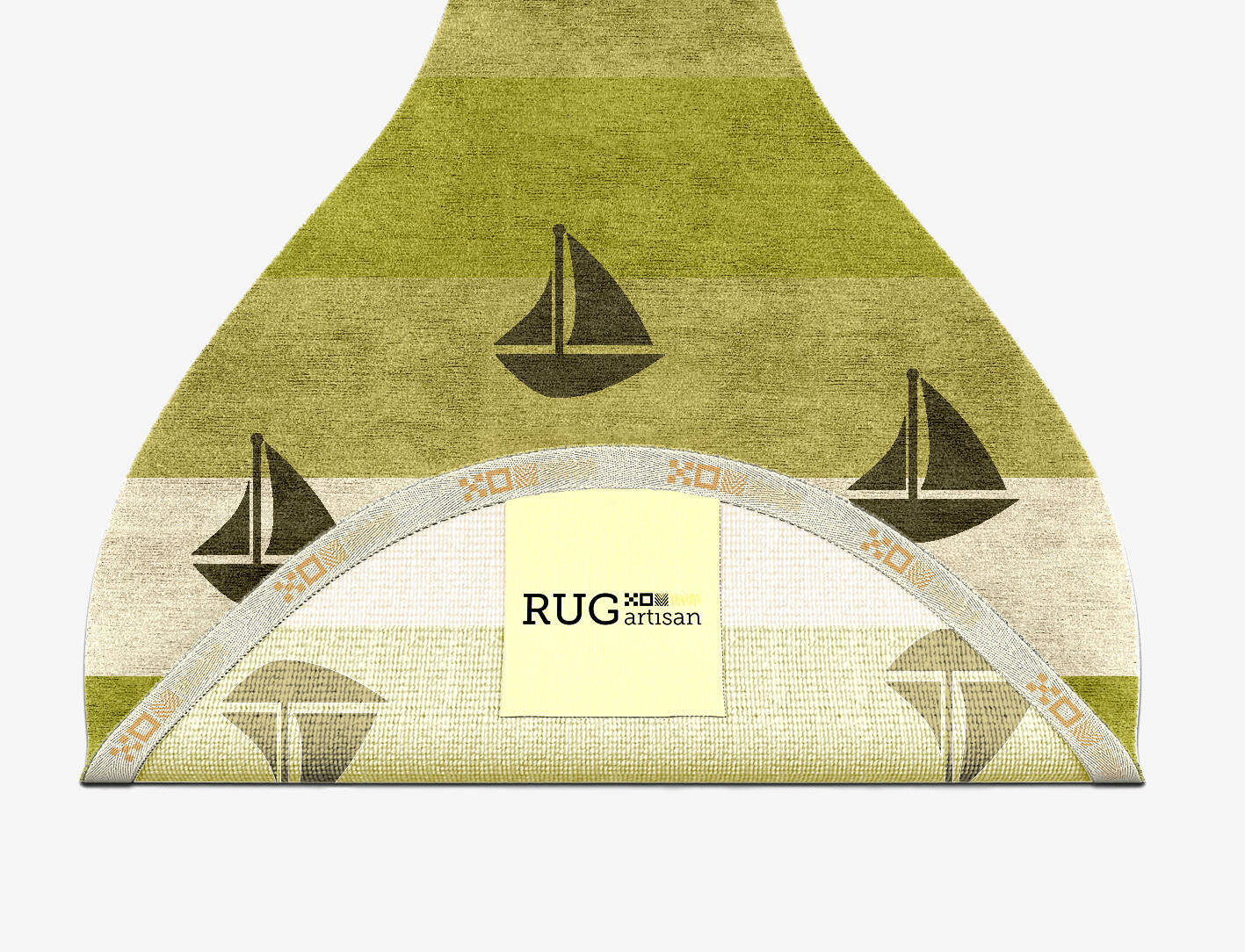 Skiff Kids Drop Hand Knotted Bamboo Silk Custom Rug by Rug Artisan