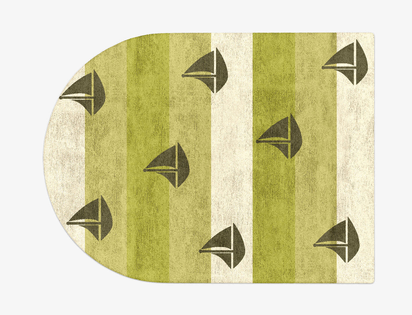 Skiff Kids Arch Hand Tufted Bamboo Silk Custom Rug by Rug Artisan