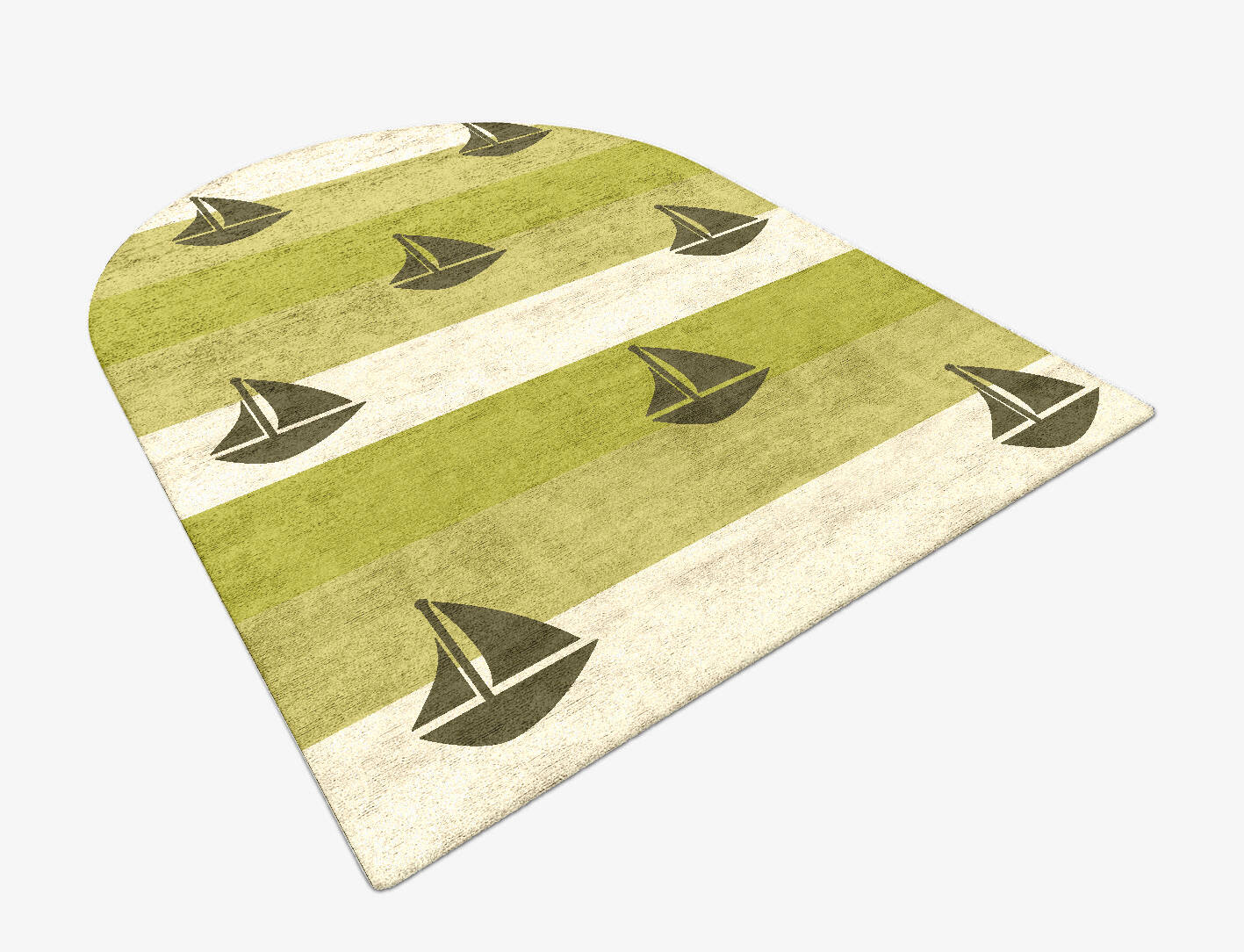 Skiff old Kids Arch Hand Tufted Bamboo Silk Custom Rug by Rug Artisan