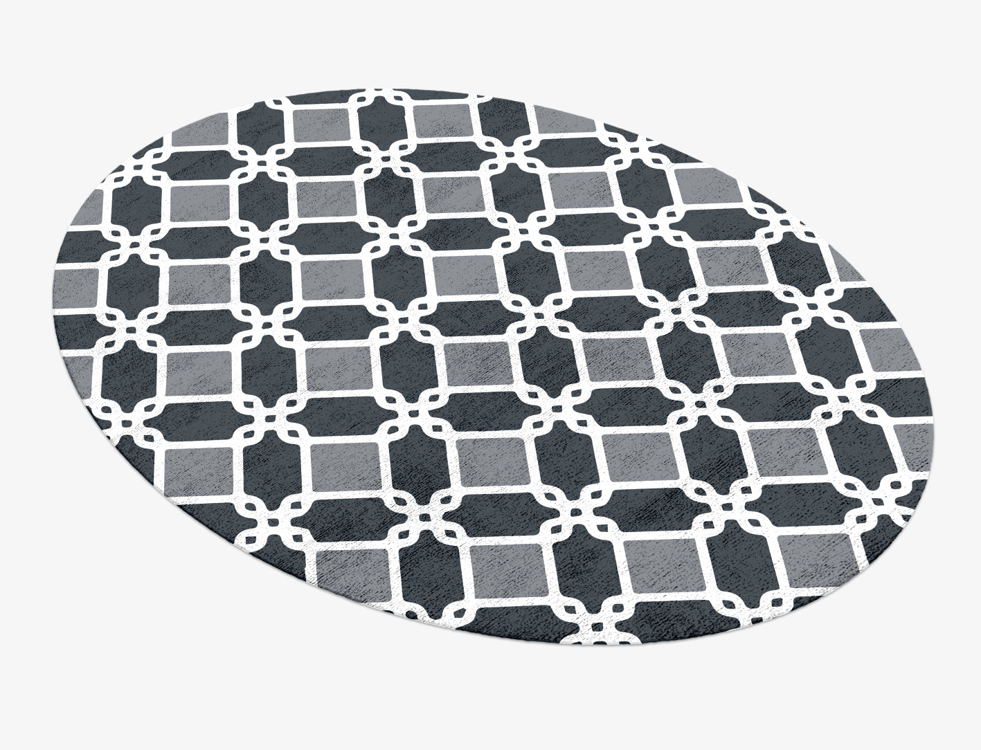 Slate Monochrome Oval Hand Knotted Bamboo Silk Custom Rug by Rug Artisan