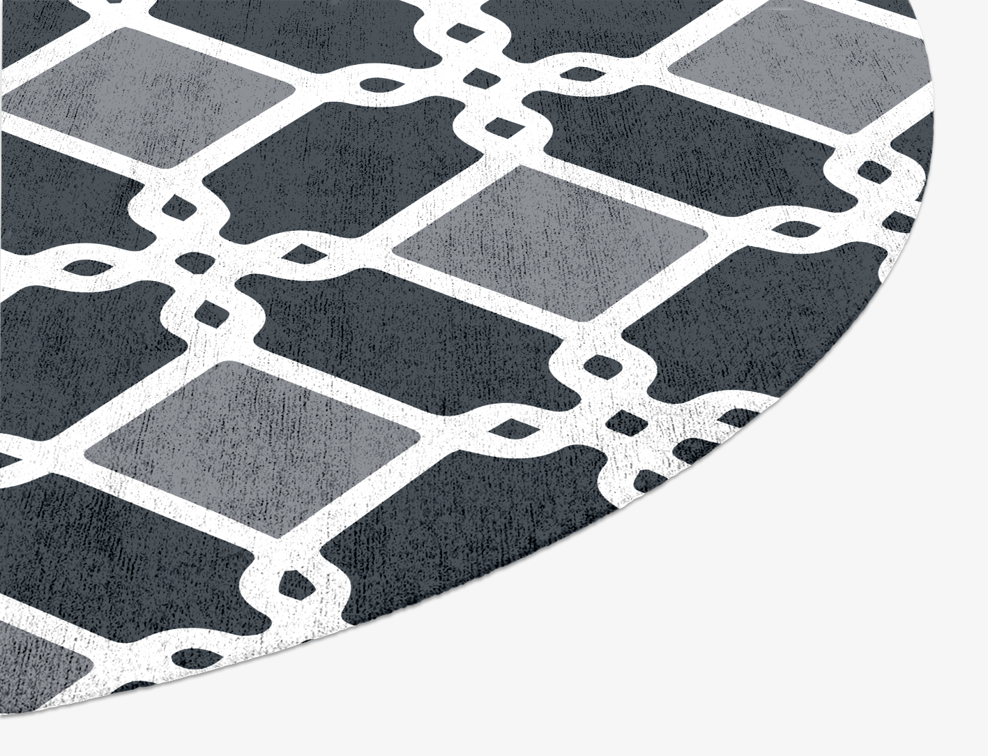 Slate Monochrome Oval Hand Knotted Bamboo Silk Custom Rug by Rug Artisan