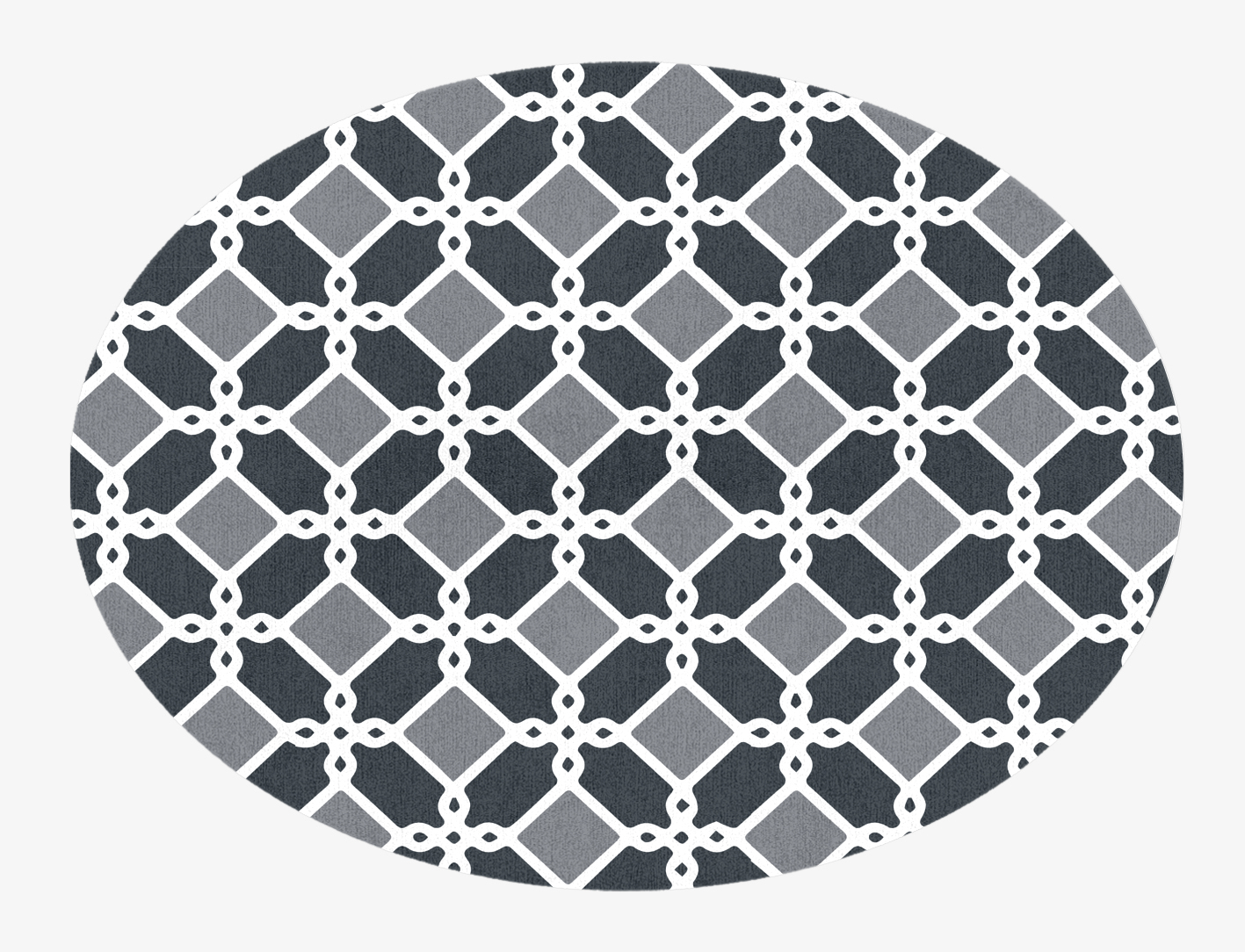 Slate Monochrome Oval Hand Knotted Tibetan Wool Custom Rug by Rug Artisan