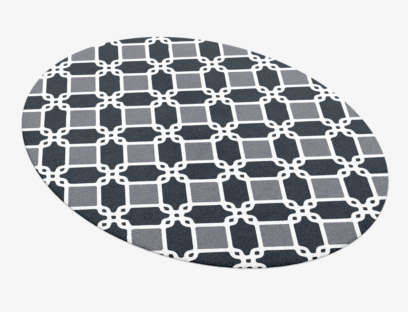 Slate Monochrome Oval Hand Knotted Tibetan Wool Custom Rug by Rug Artisan