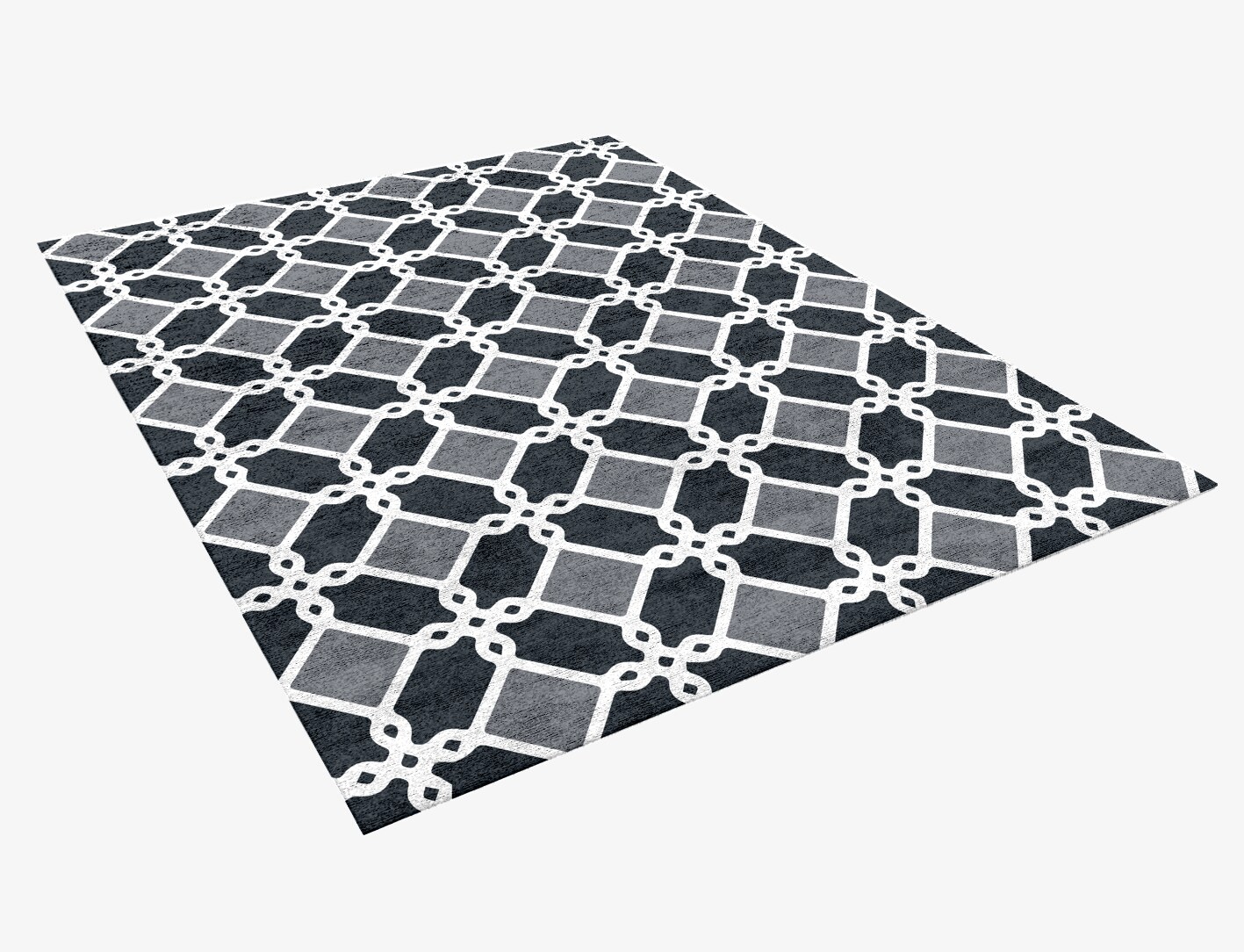 Slate Monochrome Rectangle Hand Knotted Bamboo Silk Custom Rug by Rug Artisan