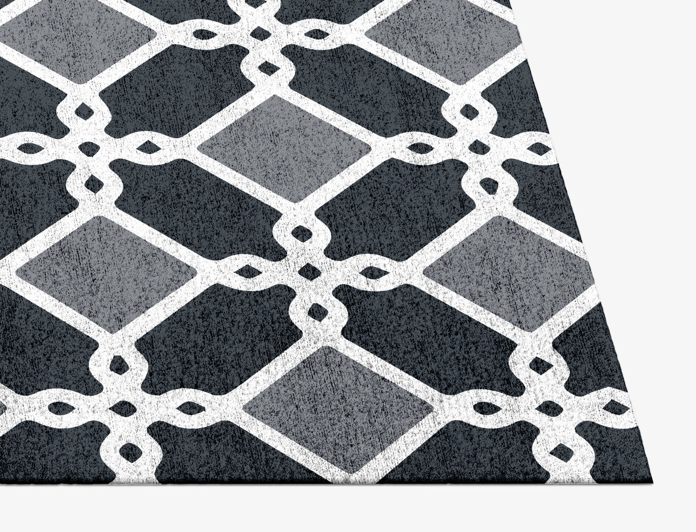 Slate Monochrome Rectangle Hand Knotted Bamboo Silk Custom Rug by Rug Artisan