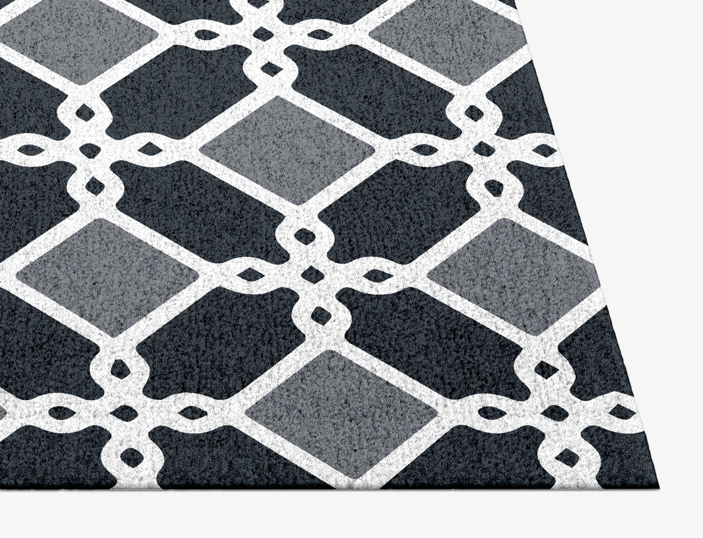 Slate Monochrome Rectangle Hand Knotted Tibetan Wool Custom Rug by Rug Artisan