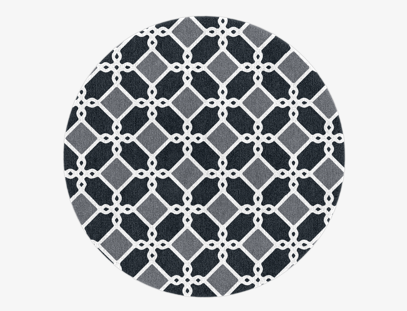 Slate Monochrome Round Hand Knotted Tibetan Wool Custom Rug by Rug Artisan