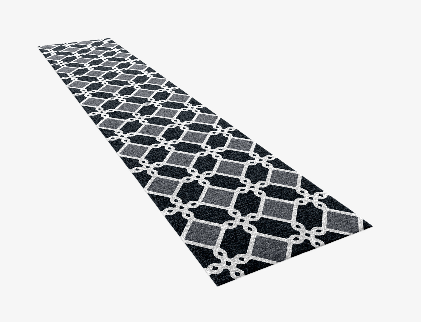 Slate Monochrome Runner Hand Knotted Tibetan Wool Custom Rug by Rug Artisan