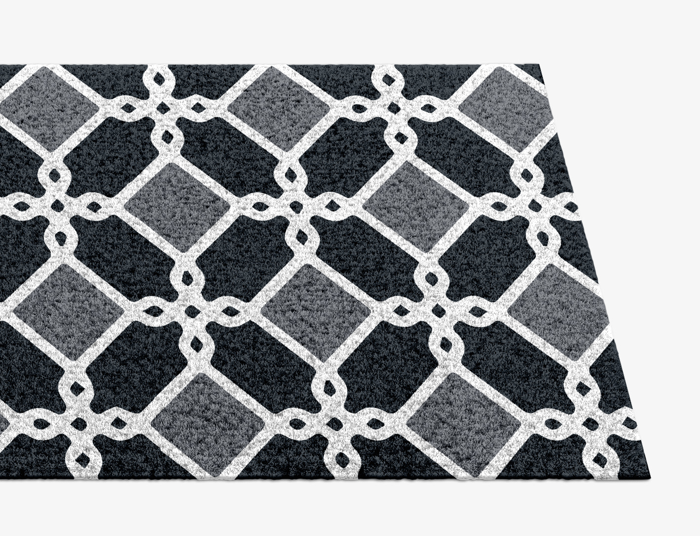 Slate Monochrome Runner Hand Knotted Tibetan Wool Custom Rug by Rug Artisan