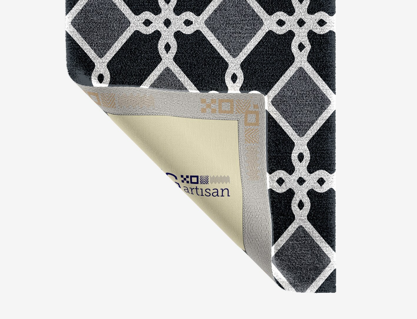 Slate Monochrome Runner Hand Knotted Tibetan Wool Custom Rug by Rug Artisan