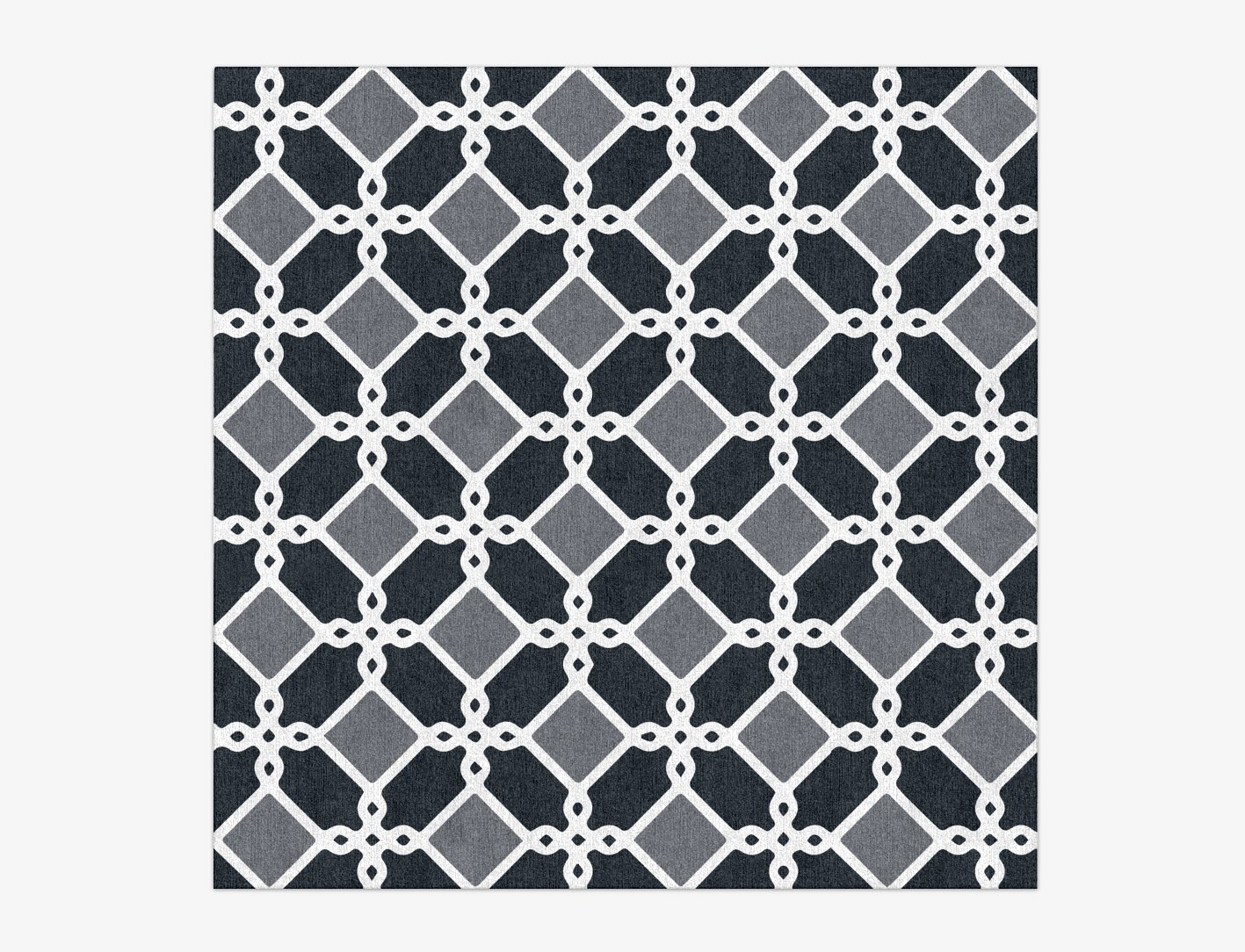 Slate Monochrome Square Hand Knotted Tibetan Wool Custom Rug by Rug Artisan