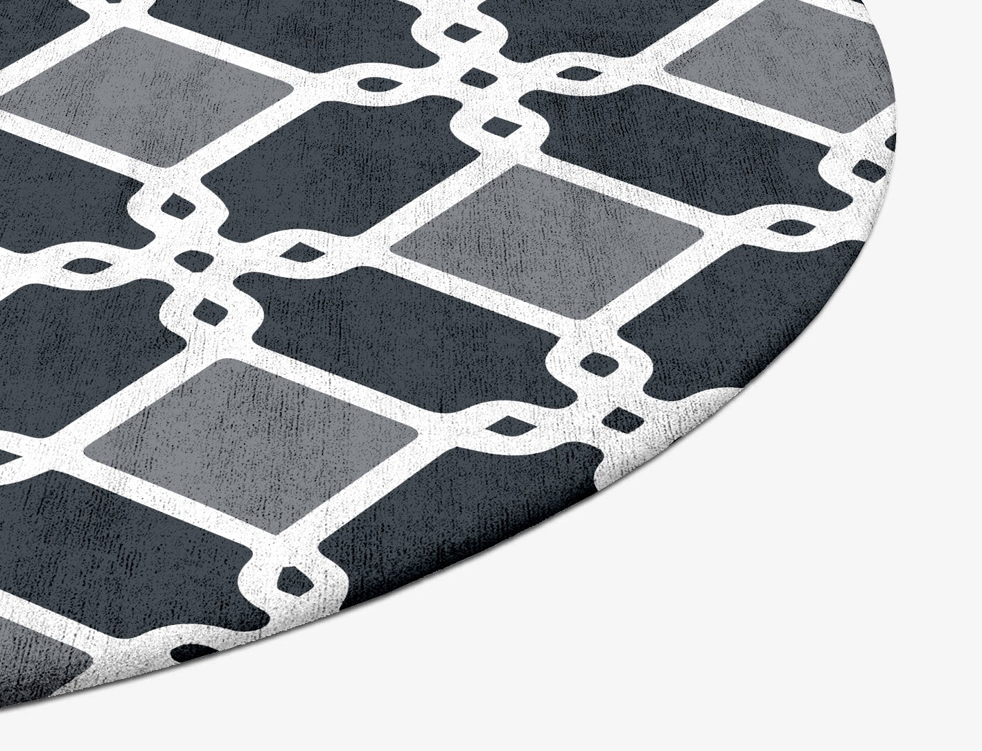Slate Monochrome Oval Hand Tufted Bamboo Silk Custom Rug by Rug Artisan
