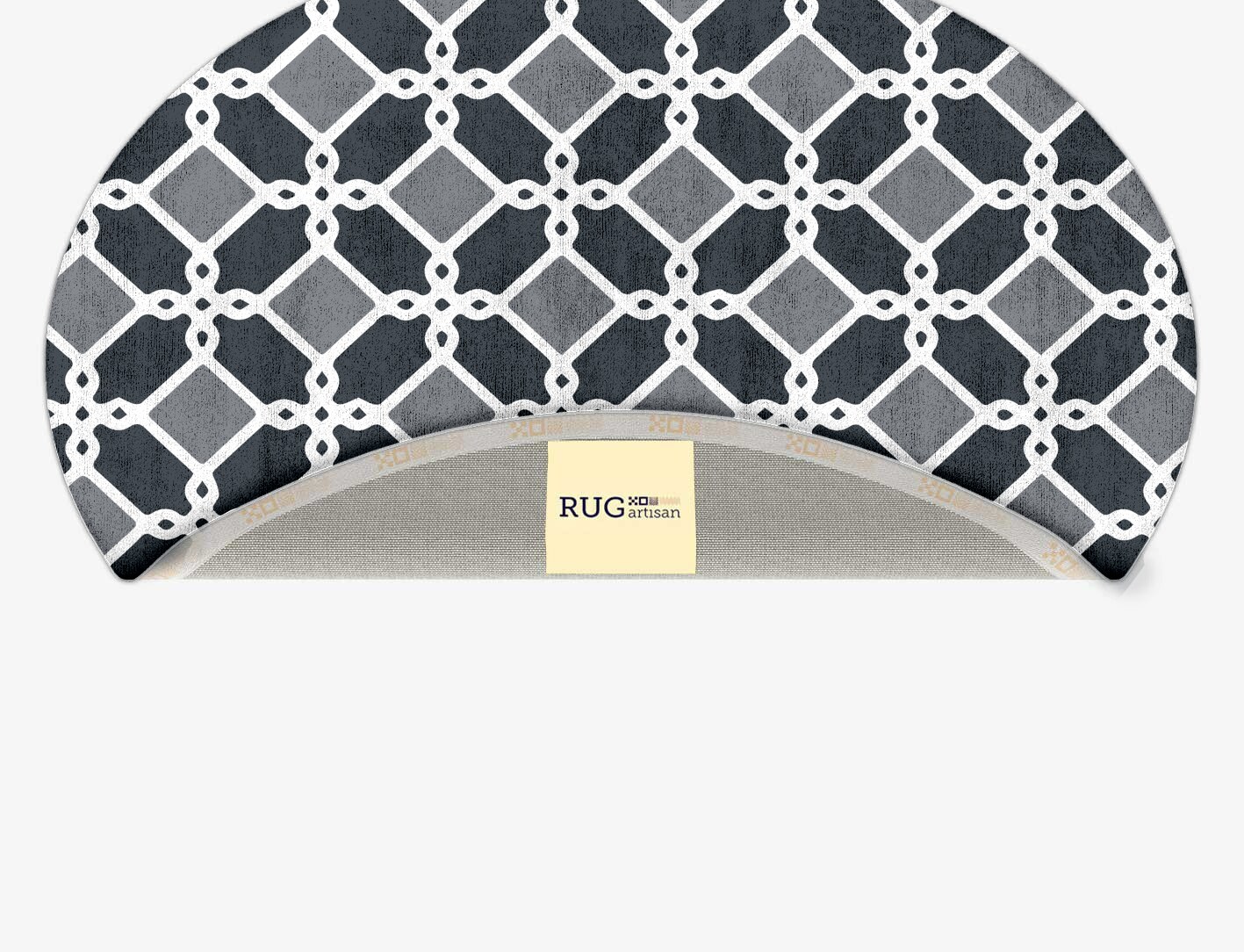 Slate Monochrome Oval Hand Tufted Bamboo Silk Custom Rug by Rug Artisan