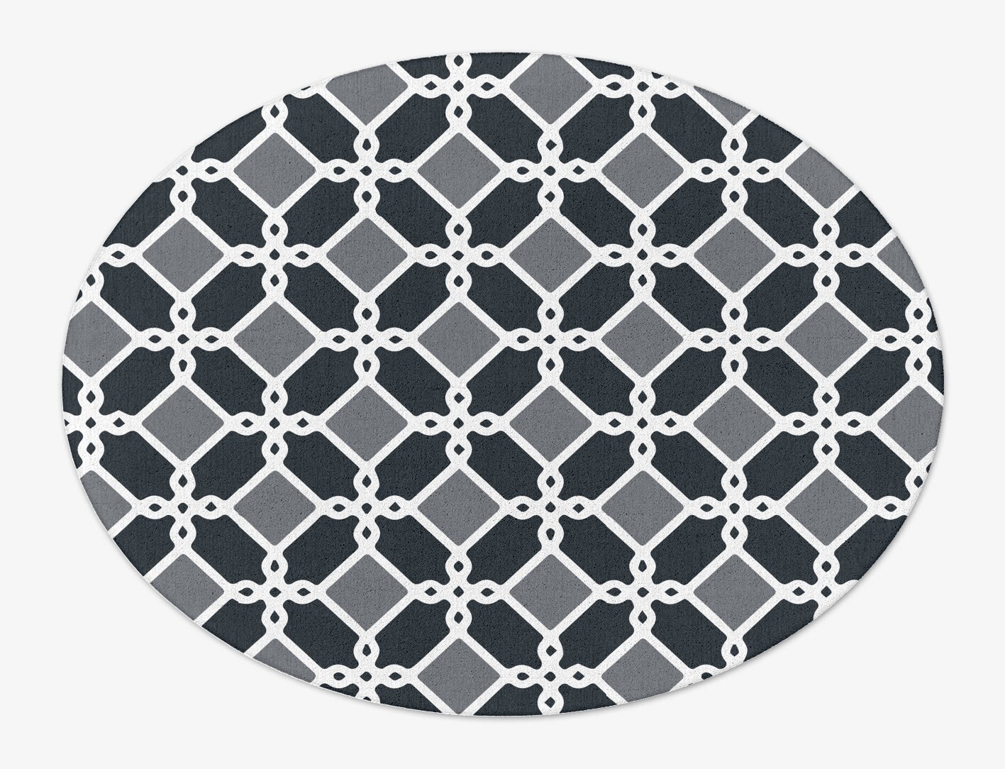 Slate Monochrome Oval Hand Tufted Pure Wool Custom Rug by Rug Artisan
