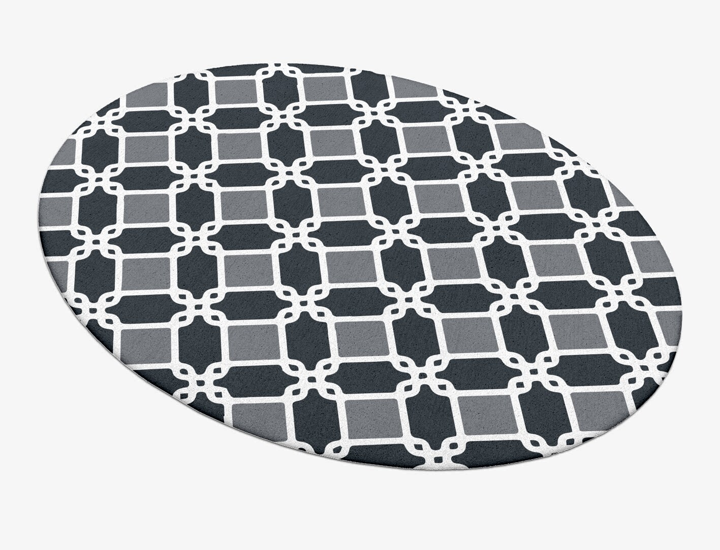 Slate Monochrome Oval Hand Tufted Pure Wool Custom Rug by Rug Artisan