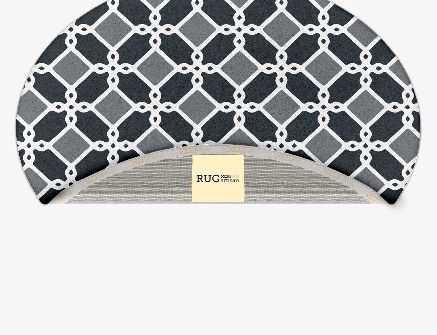 Slate Monochrome Oval Hand Tufted Pure Wool Custom Rug by Rug Artisan