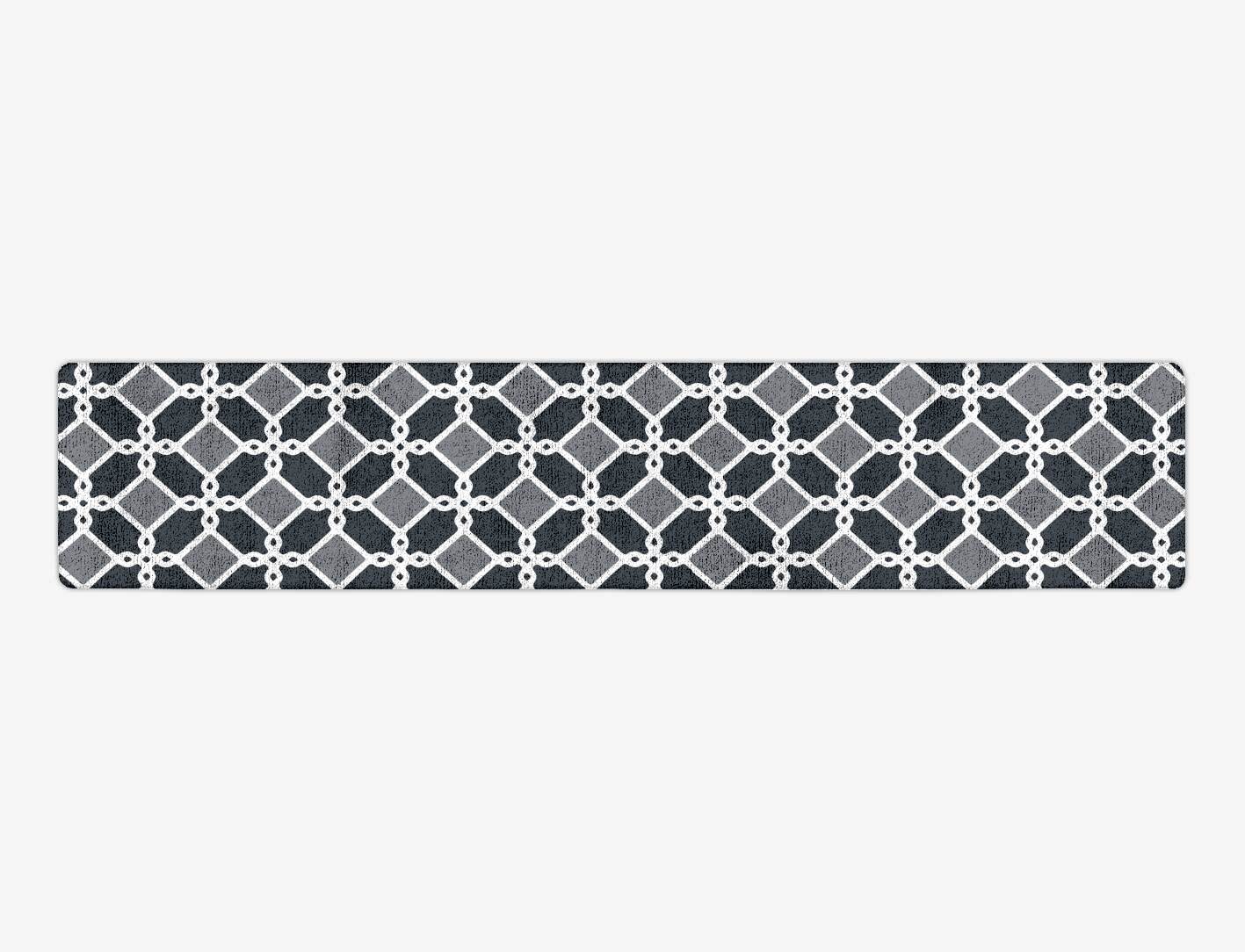 Slate Monochrome Runner Hand Tufted Bamboo Silk Custom Rug by Rug Artisan