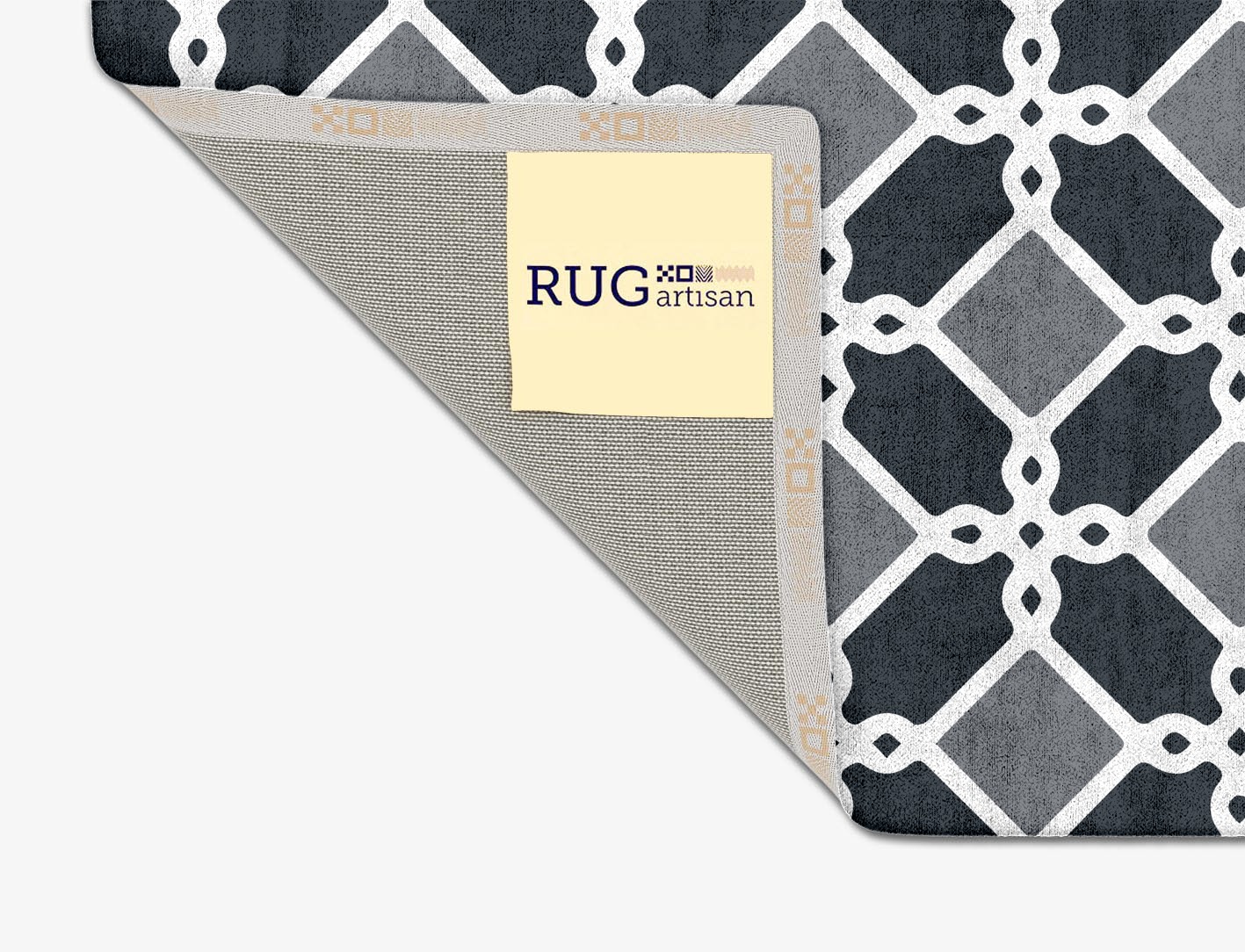 Slate Monochrome Square Hand Tufted Bamboo Silk Custom Rug by Rug Artisan