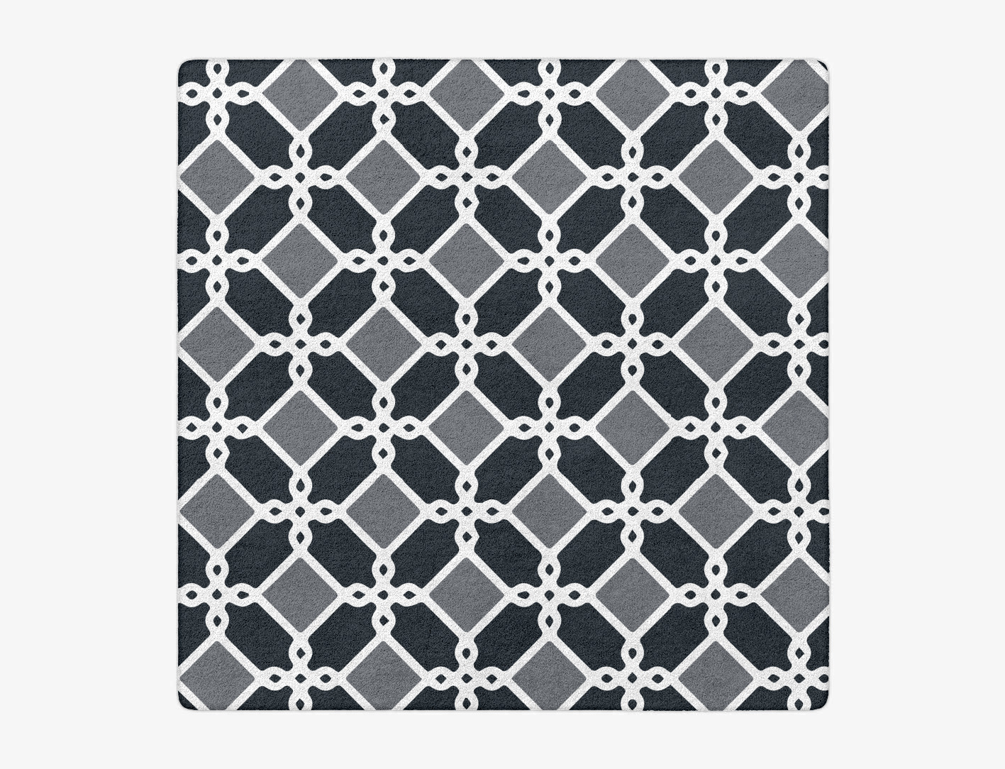 Slate Monochrome Square Hand Tufted Pure Wool Custom Rug by Rug Artisan