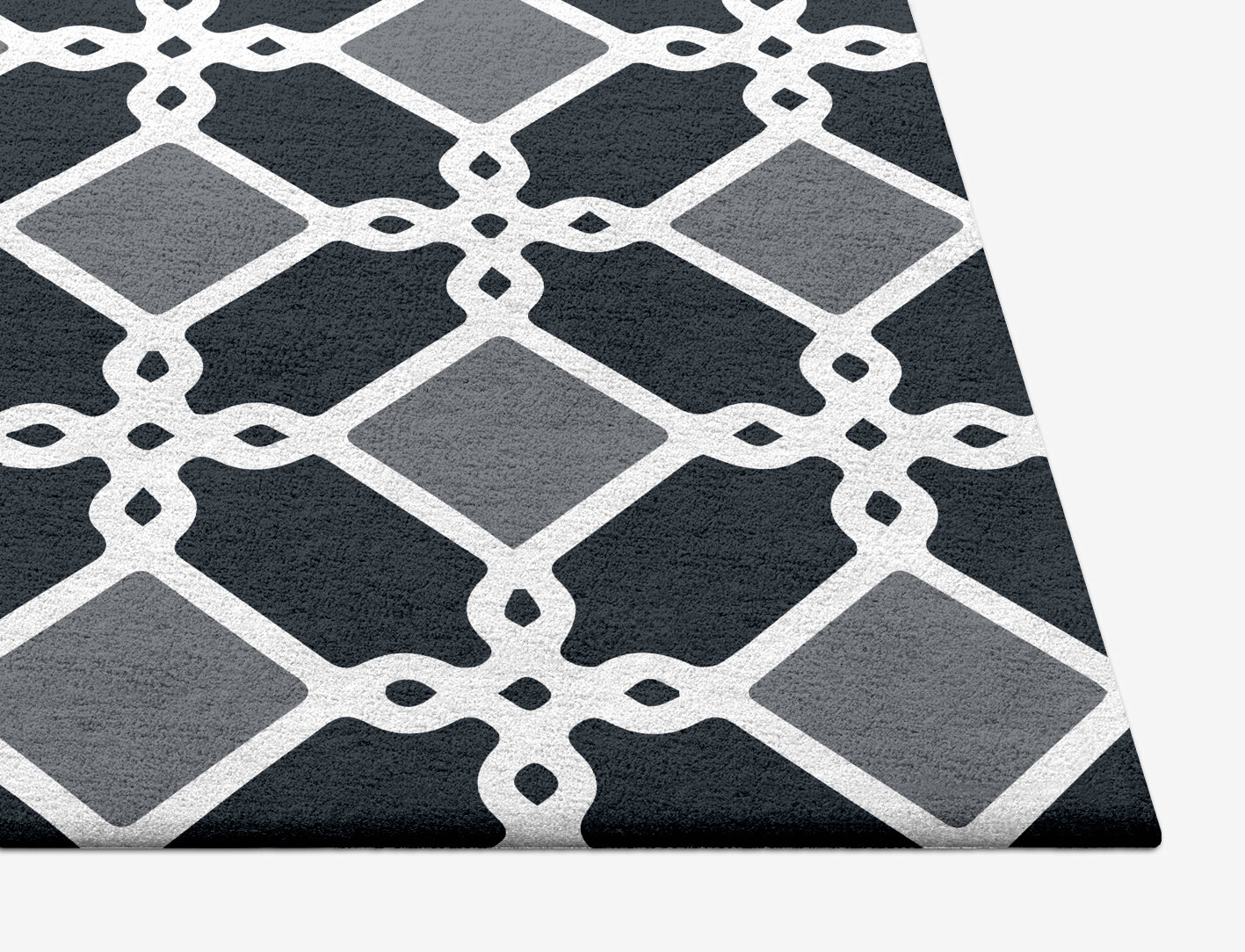 Slate Monochrome Square Hand Tufted Pure Wool Custom Rug by Rug Artisan