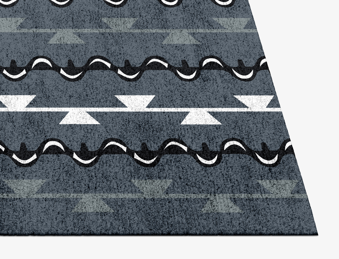 Slate Rosary Monochrome Rectangle Hand Knotted Bamboo Silk Custom Rug by Rug Artisan