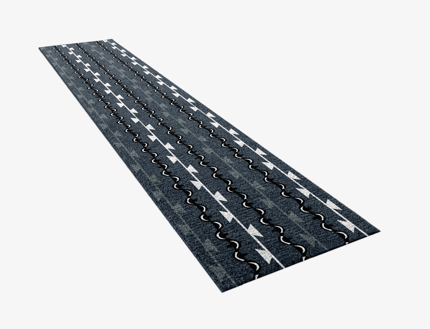 Slate Rosary Monochrome Runner Hand Knotted Tibetan Wool Custom Rug by Rug Artisan