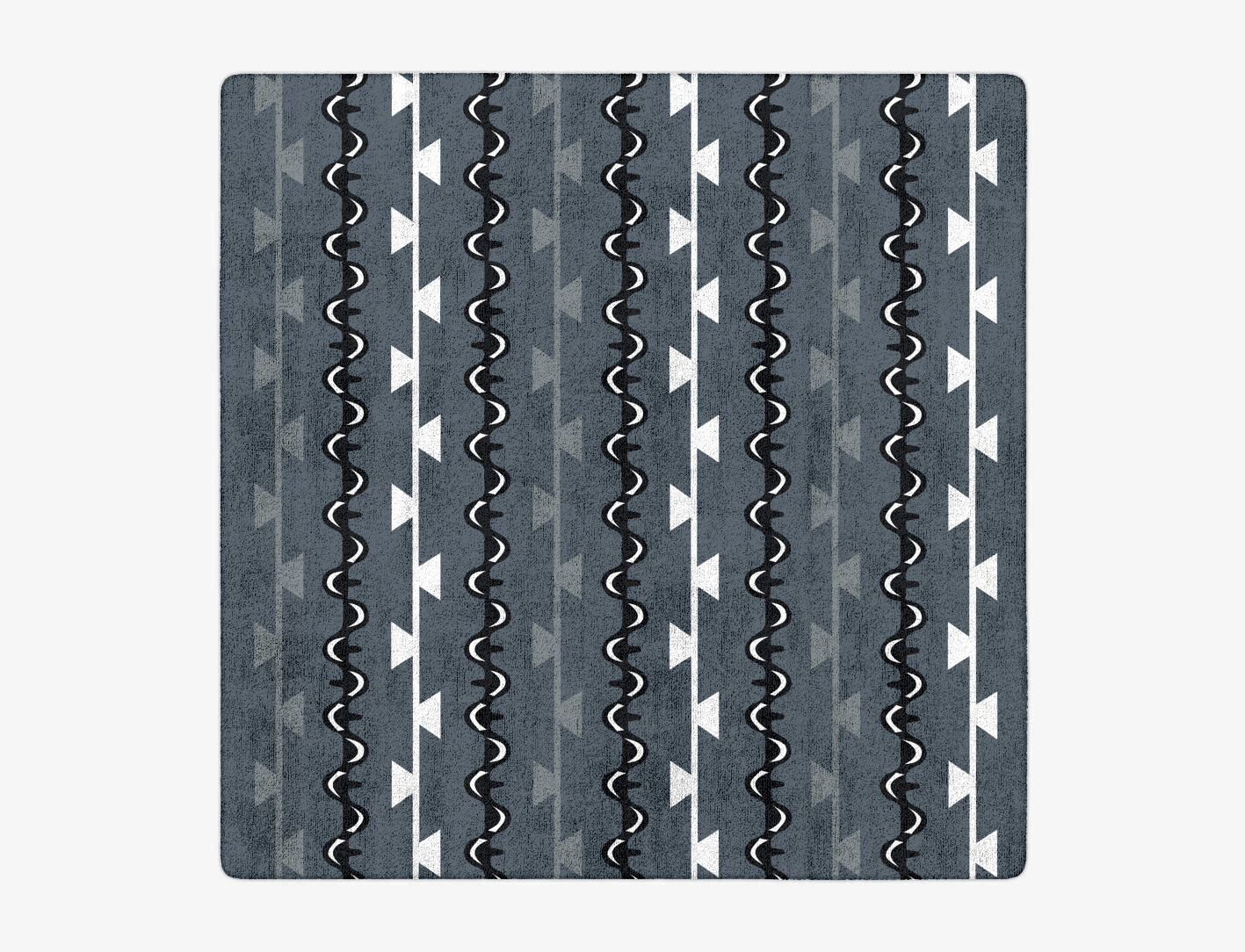 Slate Rosary Monochrome Square Hand Tufted Bamboo Silk Custom Rug by Rug Artisan