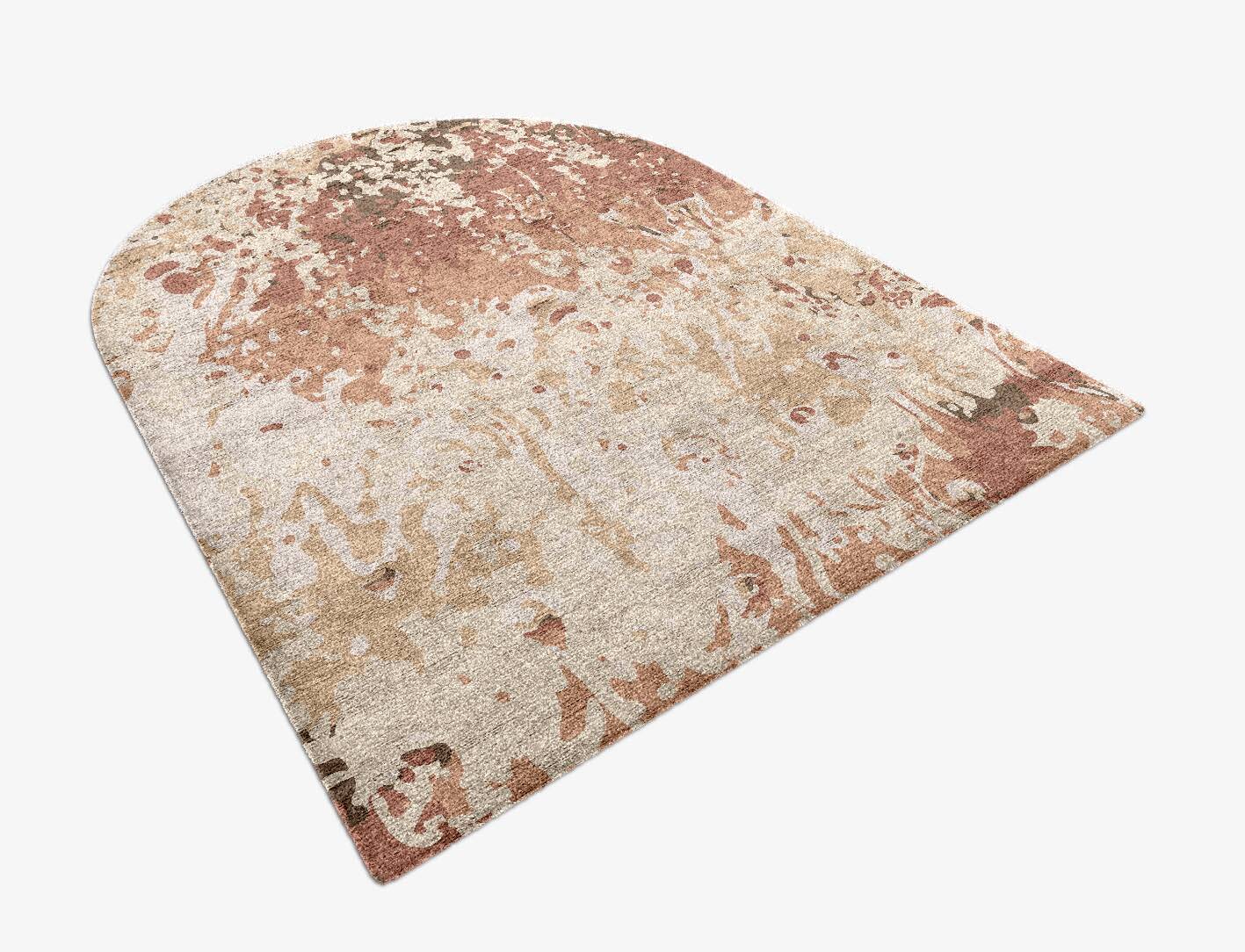 Sludge Surface Art Arch Hand Knotted Bamboo Silk Custom Rug by Rug Artisan