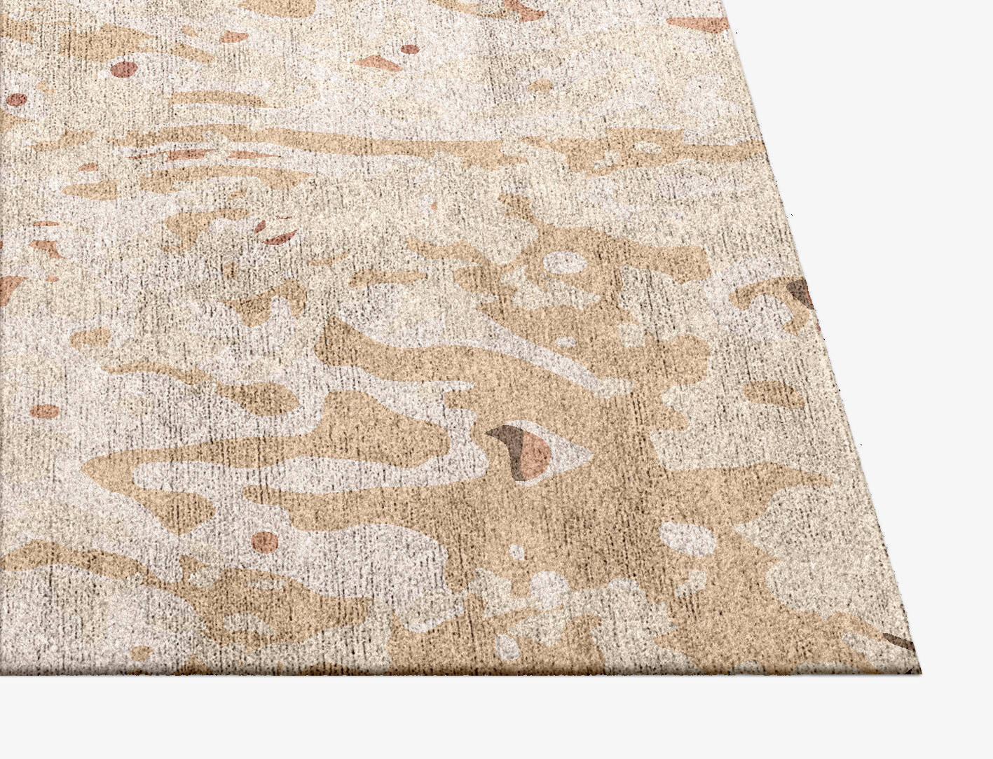 Sludge Surface Art Square Hand Knotted Bamboo Silk Custom Rug by Rug Artisan