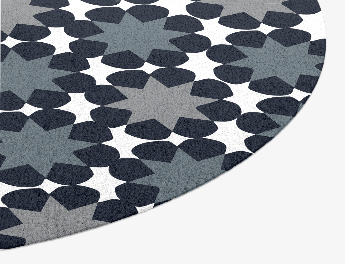 Smoke Screen Monochrome Oval Hand Knotted Tibetan Wool Custom Rug by Rug Artisan