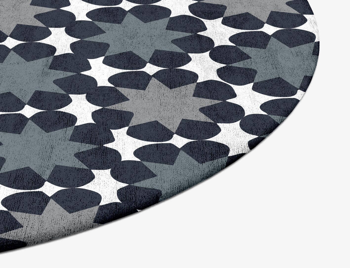 Smoke Screen Monochrome Oval Hand Tufted Bamboo Silk Custom Rug by Rug Artisan
