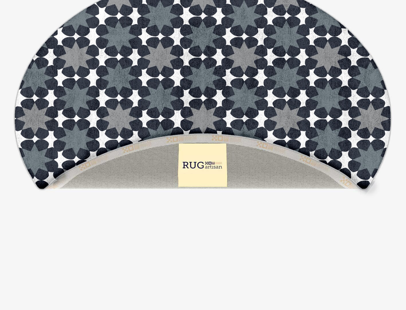 Smoke Screen Monochrome Oval Hand Tufted Bamboo Silk Custom Rug by Rug Artisan