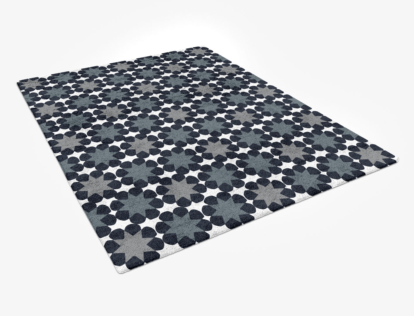 Smoke Screen Monochrome Rectangle Hand Tufted Bamboo Silk Custom Rug by Rug Artisan