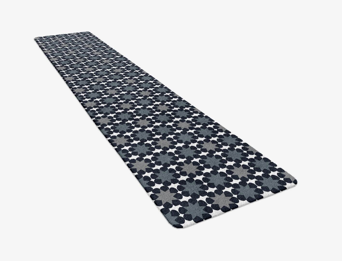 Smoke Screen Monochrome Runner Hand Tufted Pure Wool Custom Rug by Rug Artisan